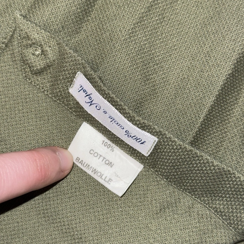 Vanacore Napoli Knit Mesh Long Sleeve‎ Button Up Shirt Men's Small 15 38 Green - Picture 7 of 7